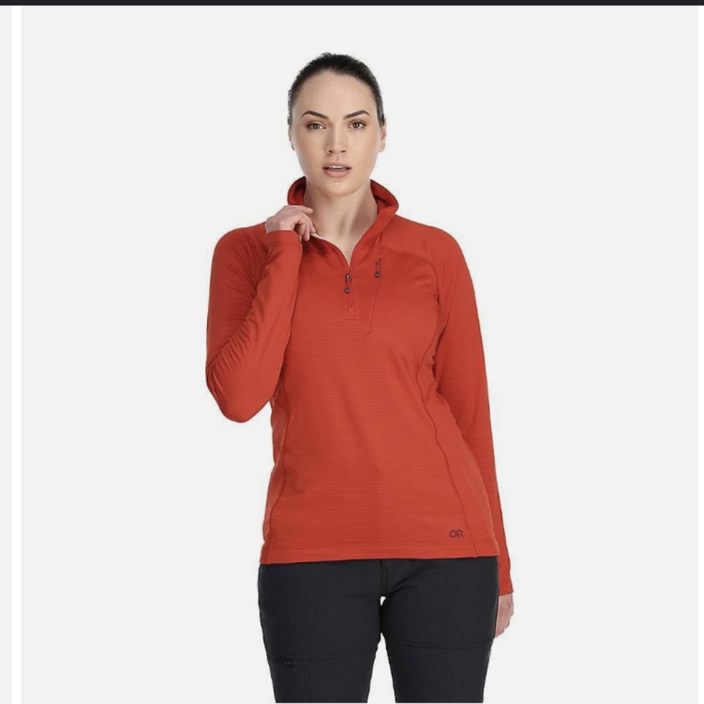 Eddie Bauer women's 3/4 zip pullover sz L